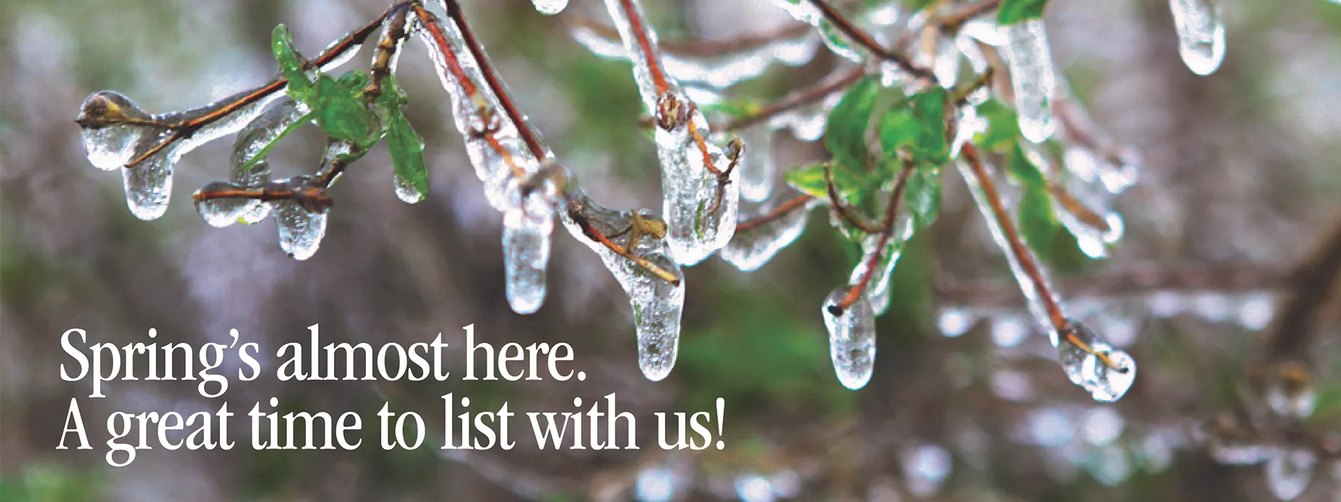 Spring's almost here.  A great time to list with us!